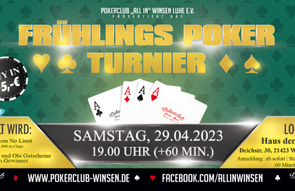 Frühlings Poker Turnier 2023 – Anmeldung